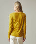 Women's Premium Slub V-Neck Long Sleeve Tee - Golden Palm